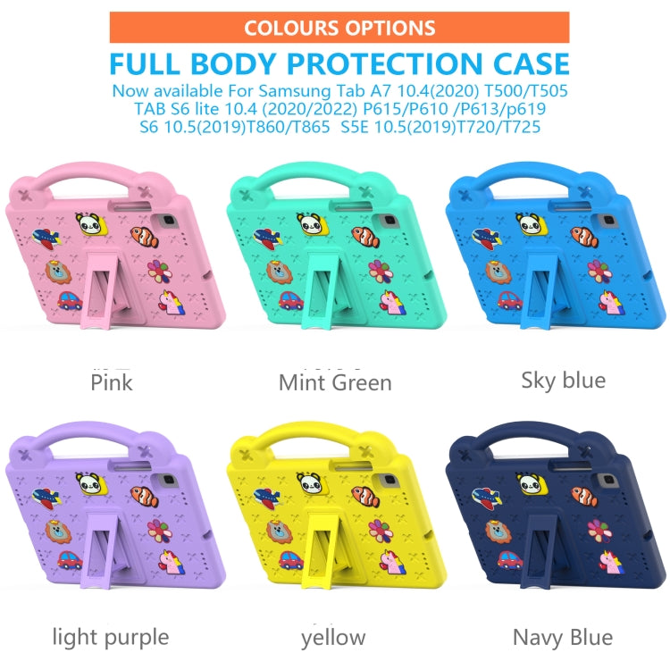 For Samsung Galaxy Tab S6 Lite 10.4 2020/2022 Handle Kickstand Children EVA Shockproof Tablet Case(Pink)