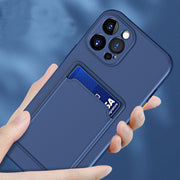 For iPhone 14 Pro Max Skin Feel Card Color Button TPU Case (Black)