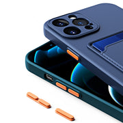 For iPhone 14 Pro Max Skin Feel Card Color Button TPU Case (Black)