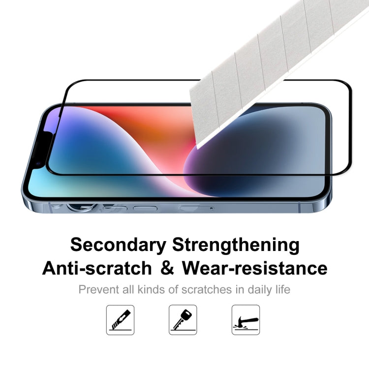For iPhone 14 Plus 2pcs ENKAY 6D Full Glue Tempered Glass Full Film