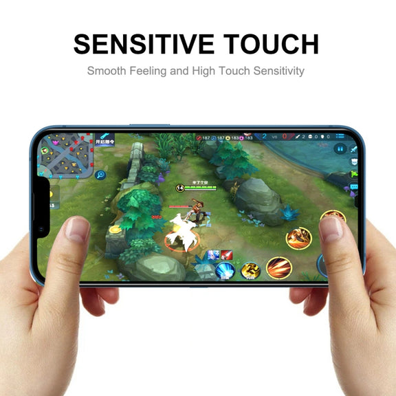 For iPhone 14 Plus 2pcs ENKAY 6D Full Glue Tempered Glass Full Film