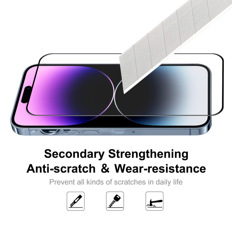 For iPhone 14 Pro 2pcs ENKAY 6D Full Glue Tempered Glass Full Film