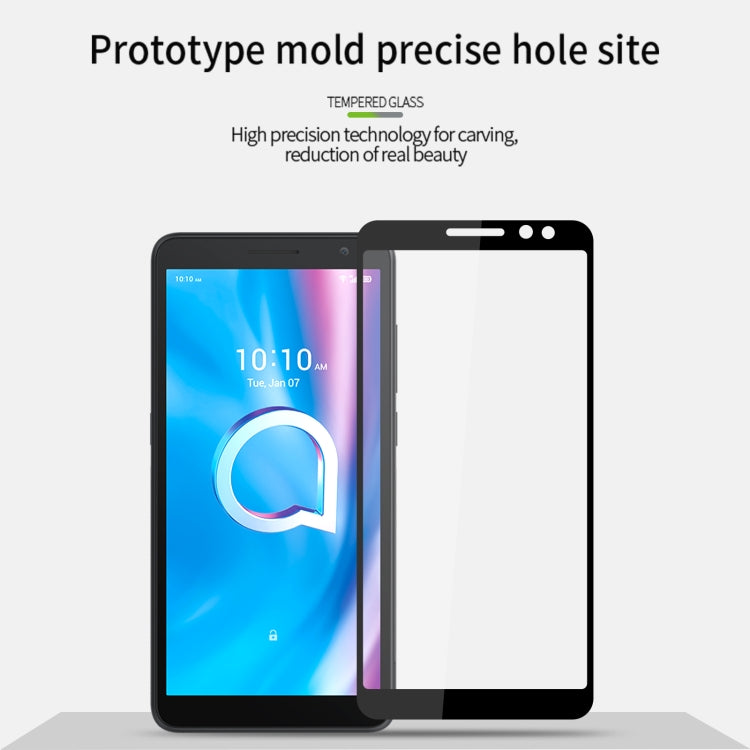 For Alcatel 1B 2022 PINWUYO 9H 2.5D Full Screen Tempered Glass Film(Black)