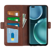 For Honor Magic4 Pro Dual-side Magnetic Buckle Flip Leather Phone Case(Brown)