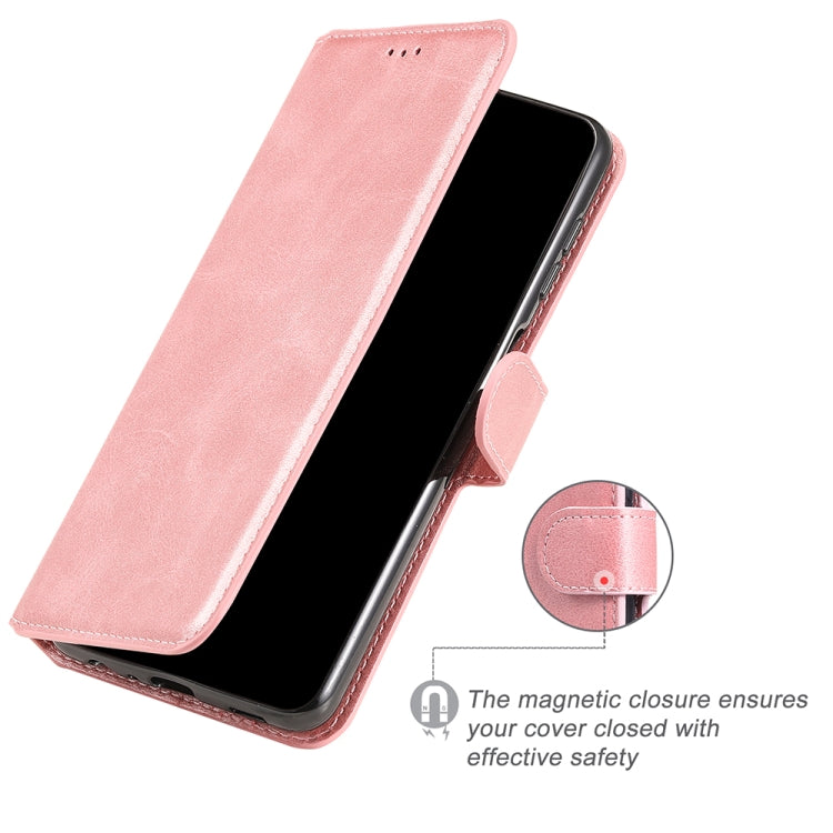 For Samsung Galaxy A53 5G JUNSUNMAY Calf Texture Leather Phone Case(Pink)