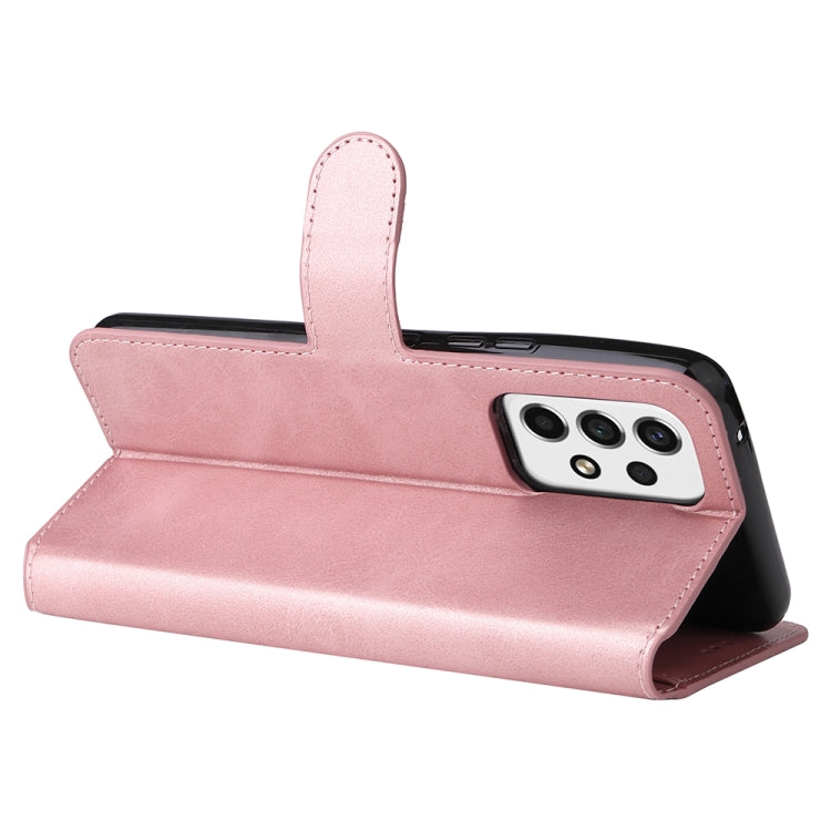 For Samsung Galaxy A53 5G JUNSUNMAY Calf Texture Leather Phone Case(Pink)