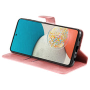 For Samsung Galaxy A53 5G JUNSUNMAY Calf Texture Leather Phone Case(Pink)