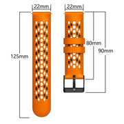 For Amazfit GTR 2e 22mm Two-Color Breathable Silicone Watch Band(Midnight Blue+Orange)