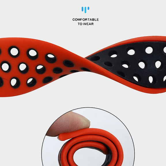 For Amazfit GTR 2e 22mm Two-Color Breathable Silicone Watch Band(Midnight Blue+Orange)