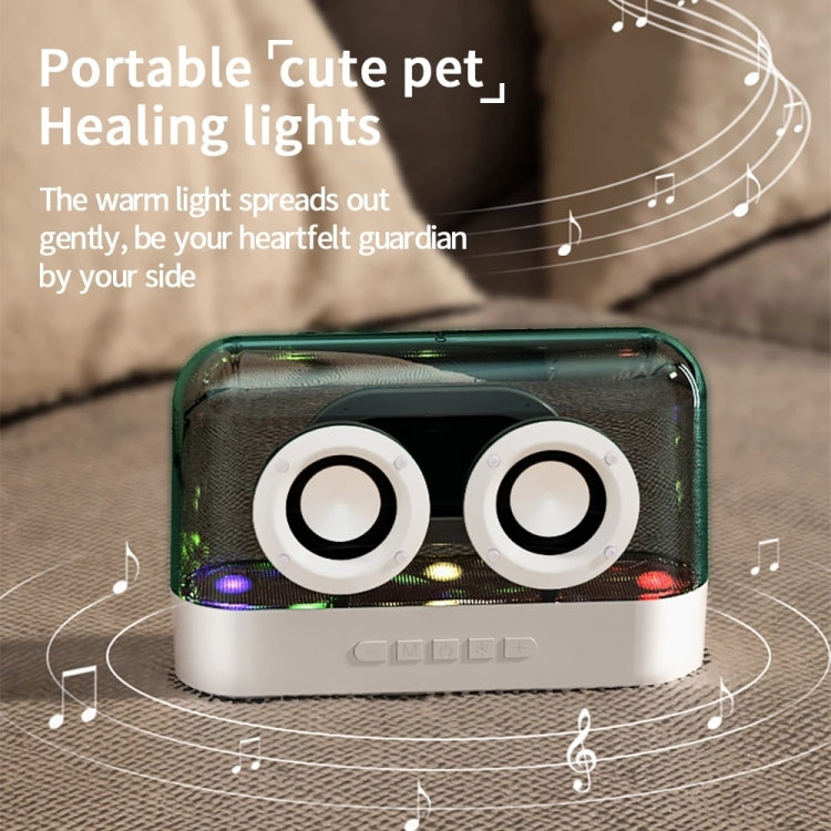 K9 Transparent RGB Portable Wireless Bluetooth Speaker Support AUX FM TF Card(White)