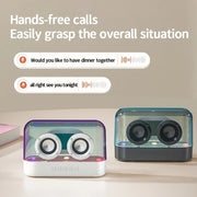 K9 Transparent RGB Portable Wireless Bluetooth Speaker Support AUX FM TF Card(White)