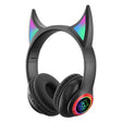 STN25 Devil Ear RGB Light Wireless Music Headset For Children with Mic(Black) - Headset & Headphone by PMC TechLife | Online Shopping South Africa | PMC TechLife