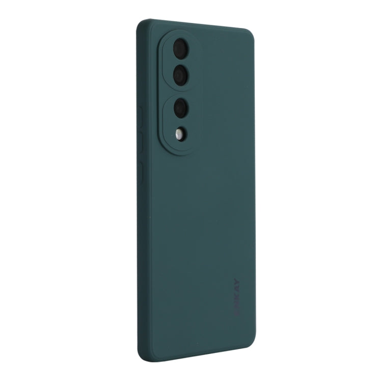 For Honor 70 ENKAY Liquid Silicone Shockproof Phone Case(Dark Green)