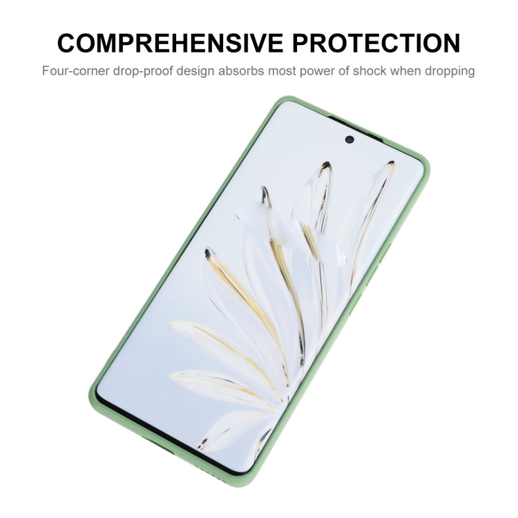 For Honor 70 ENKAY Liquid Silicone Shockproof Phone Case(Dark Green)