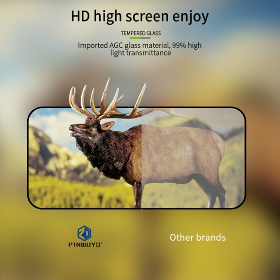 For iPhone 14 Pro PINWUYO 9H 2.5D Full Screen Tempered Glass Film(Black)
