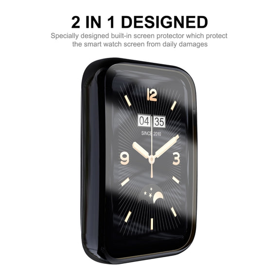 For Xiaomi Mi Band 7 Pro ENKAY Hat-Prince Full Coverage Electroplated TPU Screen Protection Case(Rose Gold) - Watch Cases by ENKAY