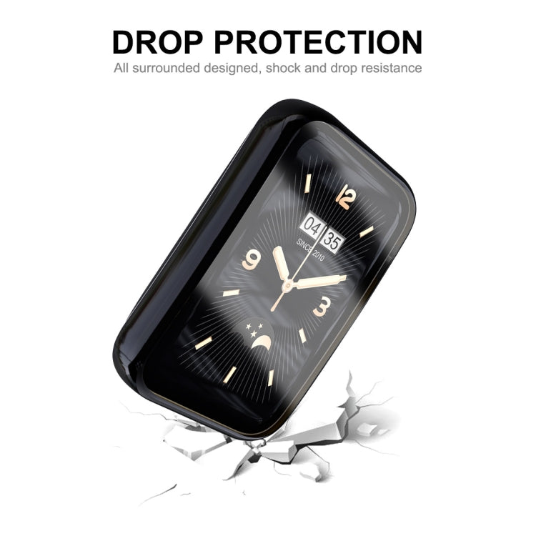 For Xiaomi Mi Band 7 Pro ENKAY Hat-Prince Full Coverage Electroplated TPU Screen Protection Case(Rose Gold) - Watch Cases by ENKAY