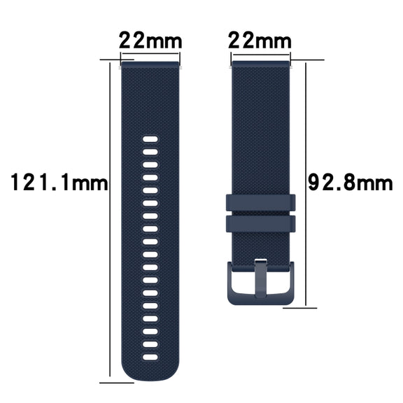 For Amazfit Pace 22mm Checkered Two-Color Silicone Watch Band(White+Black)