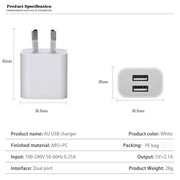 Mini Dual Port USB Charger with USB to Micro USB Data Cable, AU Plug