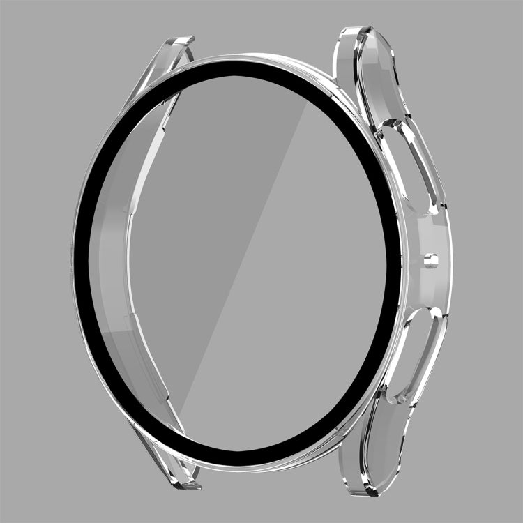 For Samsung Galaxy Watch5 44mm ENKAY Hat-Prince Full Coverage PC Frame + 9H Tempered Glass Case(Transparent)