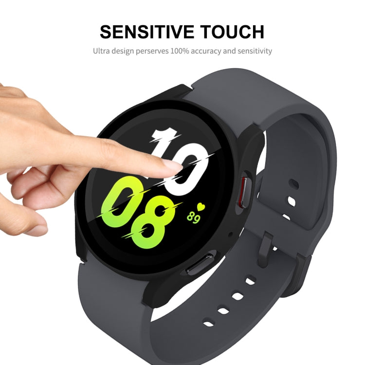 For Samsung Galaxy Watch5 44mm ENKAY Hat-Prince Full Coverage PC Frame + 9H Tempered Glass Case(Rose Gold) - Watch Cases by ENKAY