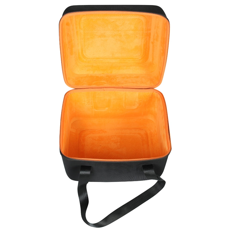 For JBL PartyBox Encore Essential Portable Shockproof Carrying Box Case(Black + Orange)