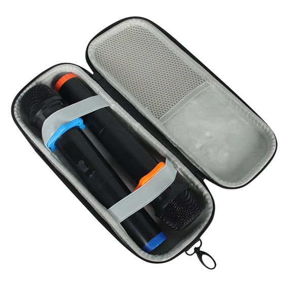 For JBL PartyBox Encore Essential Shockproof Portable Storage Bag with Microphone Bag(Black + Orange)