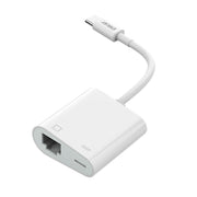 ENKAY Hat-Prince 2 in 1 Type-C Male to Female Type-C + RJ45 Ethernet LAN Network Adapter