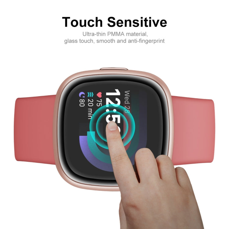 2 PCS For Fitbit Versa 4 / Sense 2 ENKAY 3D Full Coverage Soft PC Edge + PMMA HD Screen Protector Film