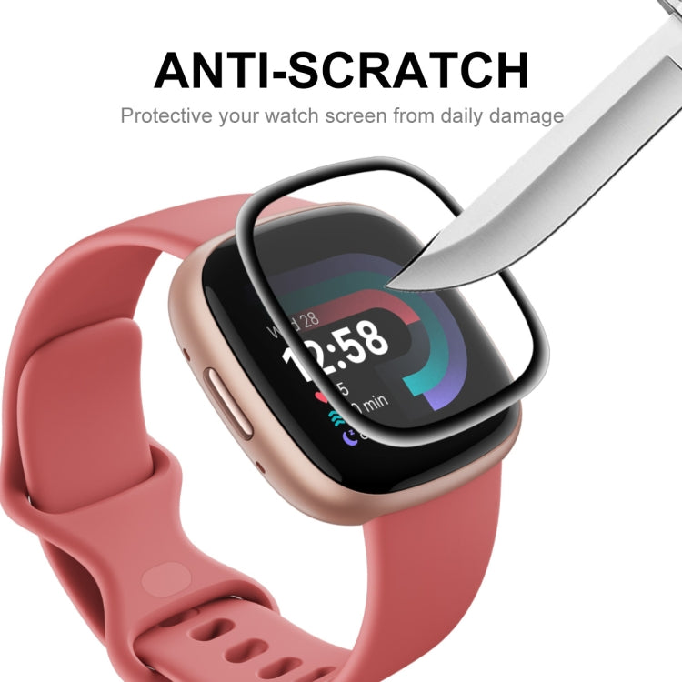 2 PCS For Fitbit Versa 4 / Sense 2 ENKAY 3D Full Coverage Soft PC Edge + PMMA HD Screen Protector Film