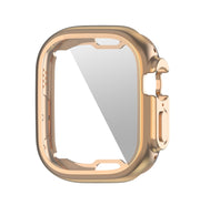 ENKAY Electroplated Soft TPU Case with Screen Film For Apple Watch Ultra / Ultra 2 49mm(Rose Gold) - Watch Cases by ENKAY