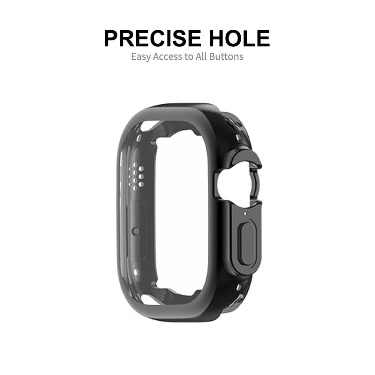 ENKAY Electroplated Soft TPU Case with Screen Film For Apple Watch Ultra / Ultra 2 49mm(Deep Green) - Watch Cases by ENKAY
