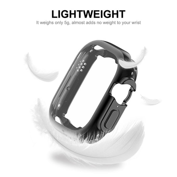 ENKAY Electroplated Soft TPU Case with Screen Film For Apple Watch Ultra / Ultra 2 49mm(Deep Green) - Watch Cases by ENKAY
