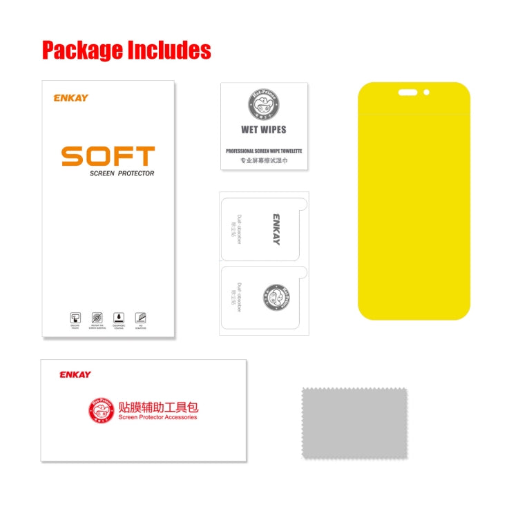 1 PCS ENKAY Full Glue Explosion-proof Hydrogel Film For iPhone 14 Pro Max