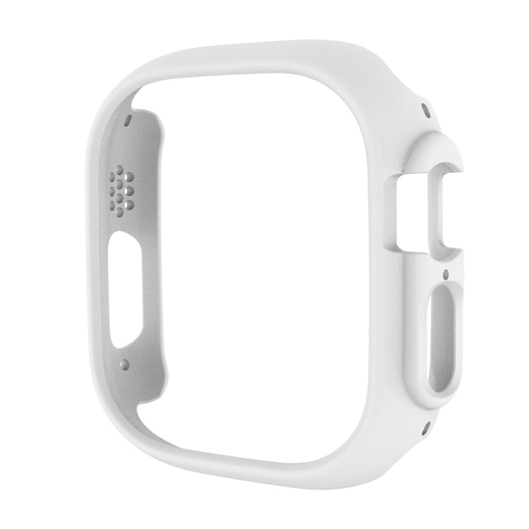 For Apple Watch Ultra / Ultra 2 49mm ENKAY 2 in 1 PC Case + Full Coverage 9H Tempered Glass Film(White) - Watch Cases by ENKAY