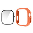 For Apple Watch Ultra / Ultra 2 49mm ENKAY 2 in 1 PC Case + Full Coverage 9H Tempered Glass Film(Orange)