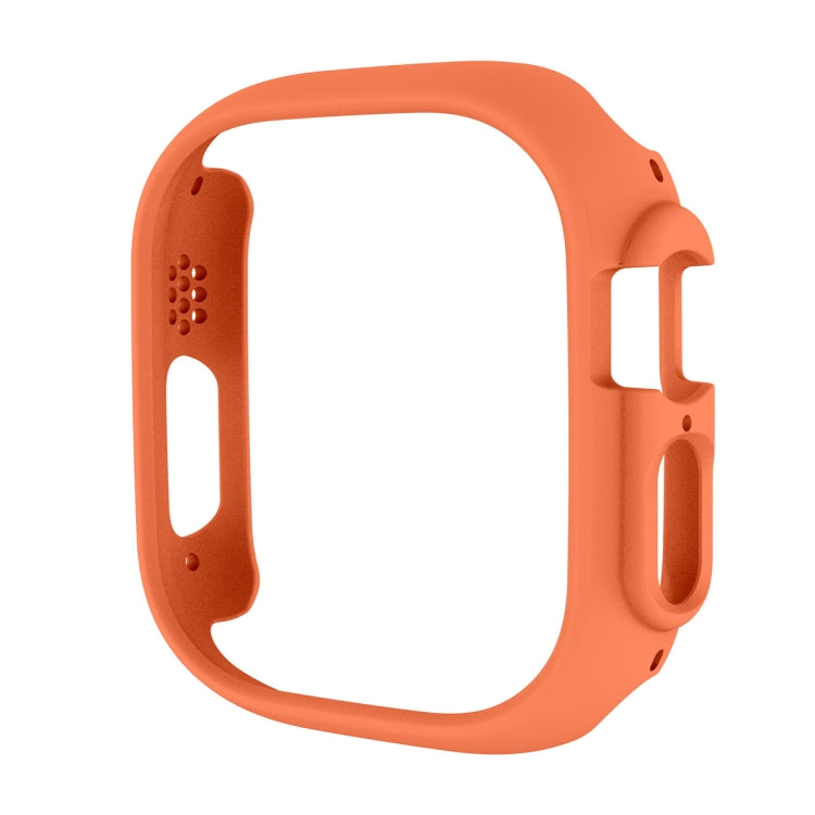 For Apple Watch Ultra / Ultra 2 49mm ENKAY 2 in 1 PC Case + Full Coverage 9H Tempered Glass Film(Orange)