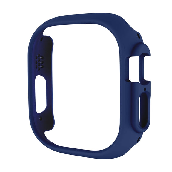 For Apple Watch Ultra / Ultra 2 49mm ENKAY 2 in 1 PC Case + Full Coverage 9H Tempered Glass Film(Dark Blue)
