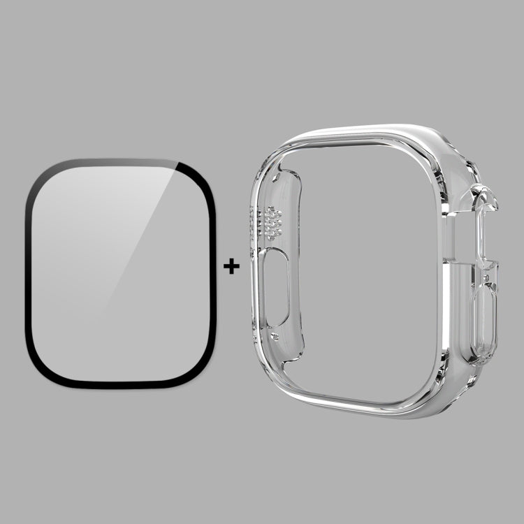 For Apple Watch Ultra / Ultra 2 49mm ENKAY 2 in 1 PC Case + Full Coverage 9H Tempered Glass Film(Transparent) - Watch Cases by ENKAY