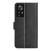 For Xiaomi 12T / 12T Pro / Redmi K50 Ultra Dual-side Magnetic Buckle Leather Phone Case(Black)