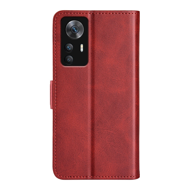 For Xiaomi 12T / 12T Pro / Redmi K50 Ultra Dual-side Magnetic Buckle Leather Phone Case(Red)