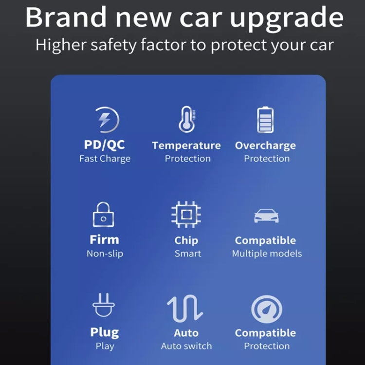 38W PD20W + QC3.0 USB Car Charger with Type-C to Type-C Data Cable, Length: 1m(Black)