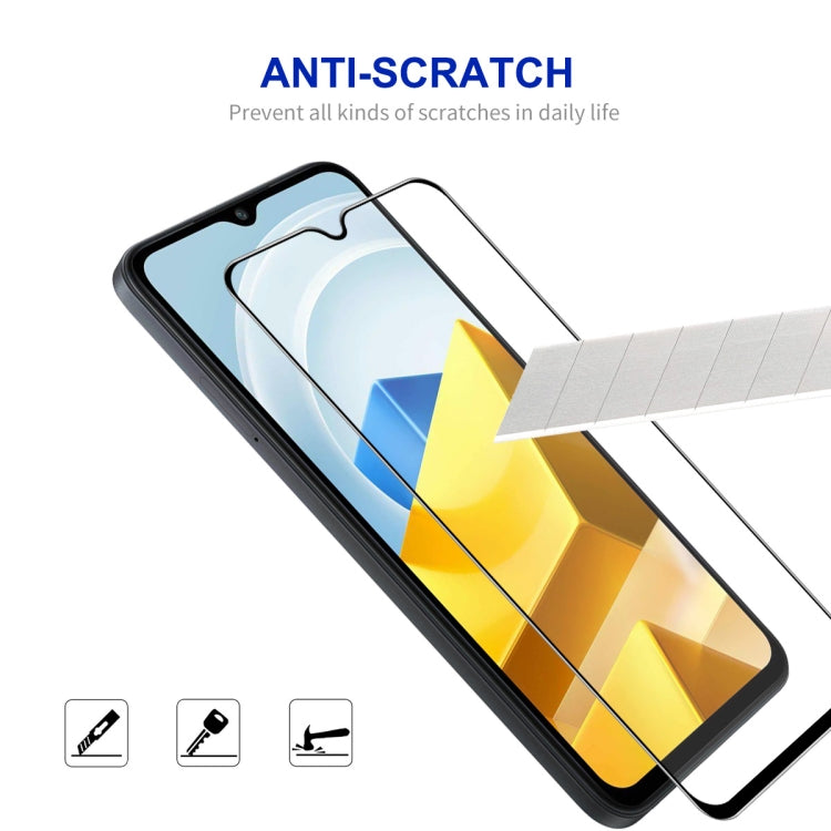 For Xiaomi Poco M5 10pcs ENKAY Full Glue 0.26mm 9H 2.5D Tempered Glass Full Film