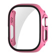 For Apple Watch Ultra / Ultra 2 49mm ENKAY PC Frame 9H Tempered Glass Case(Pink) - Watch Cases by ENKAY