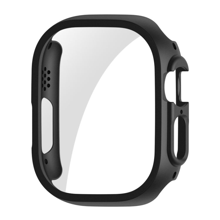 For Apple Watch Ultra / Ultra 2 49mm ENKAY PC Frame 9H Tempered Glass Case(Black) - Watch Cases by ENKAY