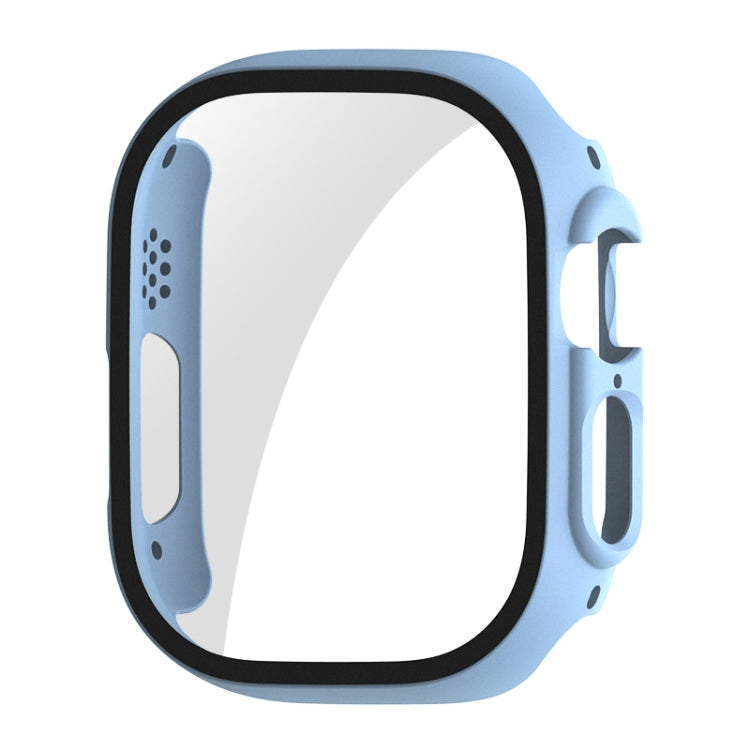 For Apple Watch Ultra / Ultra 2 49mm ENKAY PC Frame 9H Tempered Glass Case(Blue) - Watch Cases by ENKAY
