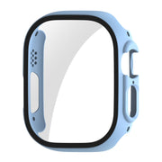 For Apple Watch Ultra / Ultra 2 49mm ENKAY PC Frame 9H Tempered Glass Case(Blue) - Watch Cases by ENKAY
