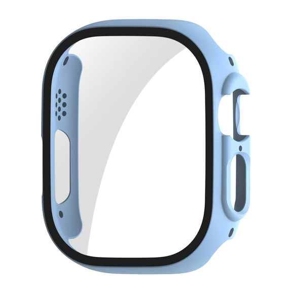For Apple Watch Ultra / Ultra 2 49mm ENKAY PC Frame 9H Tempered Glass Case(Blue) - Watch Cases by ENKAY