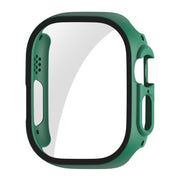 For Apple Watch Ultra / Ultra 2 49mm ENKAY PC Frame 9H Tempered Glass Case(Green) - Watch Cases by ENKAY