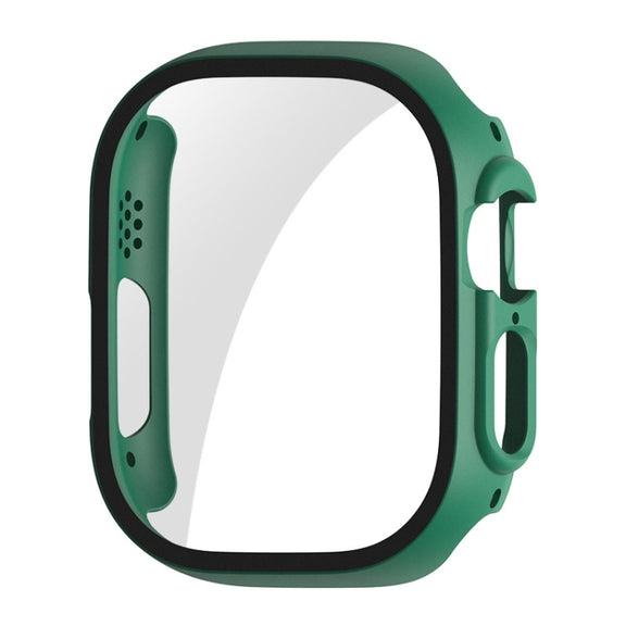 For Apple Watch Ultra / Ultra 2 49mm ENKAY PC Frame 9H Tempered Glass Case(Green) - Watch Cases by ENKAY